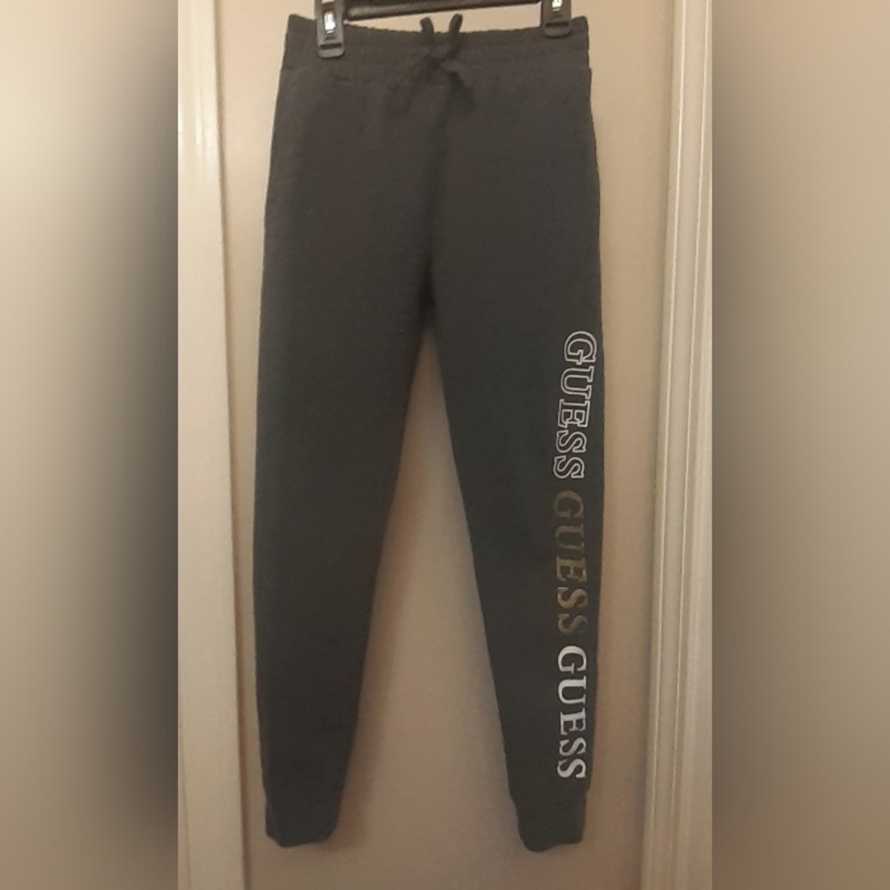 Girls Guess Gray Sweatpants with Logo On Leg, Bundle Deals!